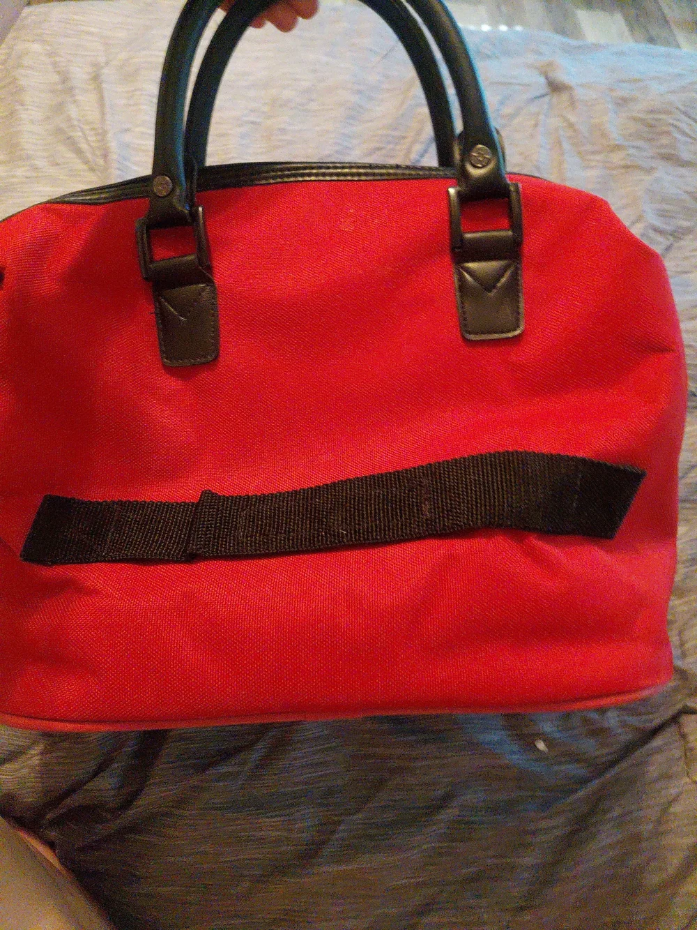 Red Travel Tote Bag with Front Pocket - Unbranded